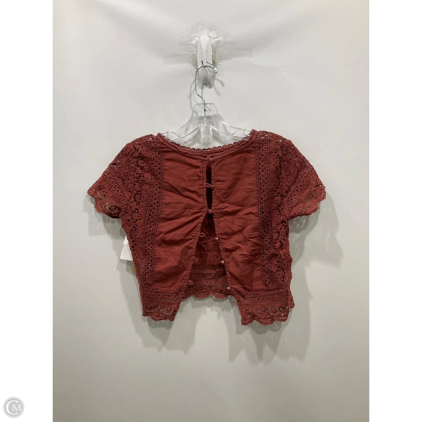 Top Short Sleeve By Abercrombie And Fitch In Red, Size: Xs