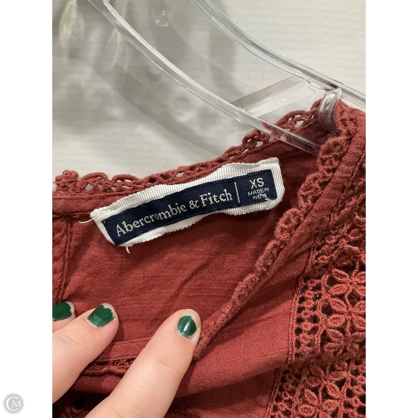 Top Short Sleeve By Abercrombie And Fitch In Red, Size: Xs