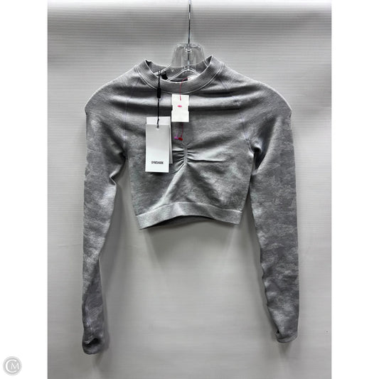 Athletic Top Long Sleeve Crewneck By Gym Shark In Grey, Size: Xs