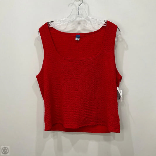 Top Sleeveless By Old Navy In Red, Size: Xxl