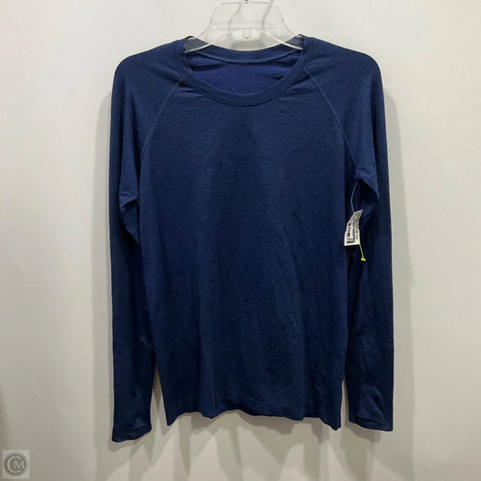 Athletic Top Long Sleeve Crewneck By Lululemon In Navy, Size: 6