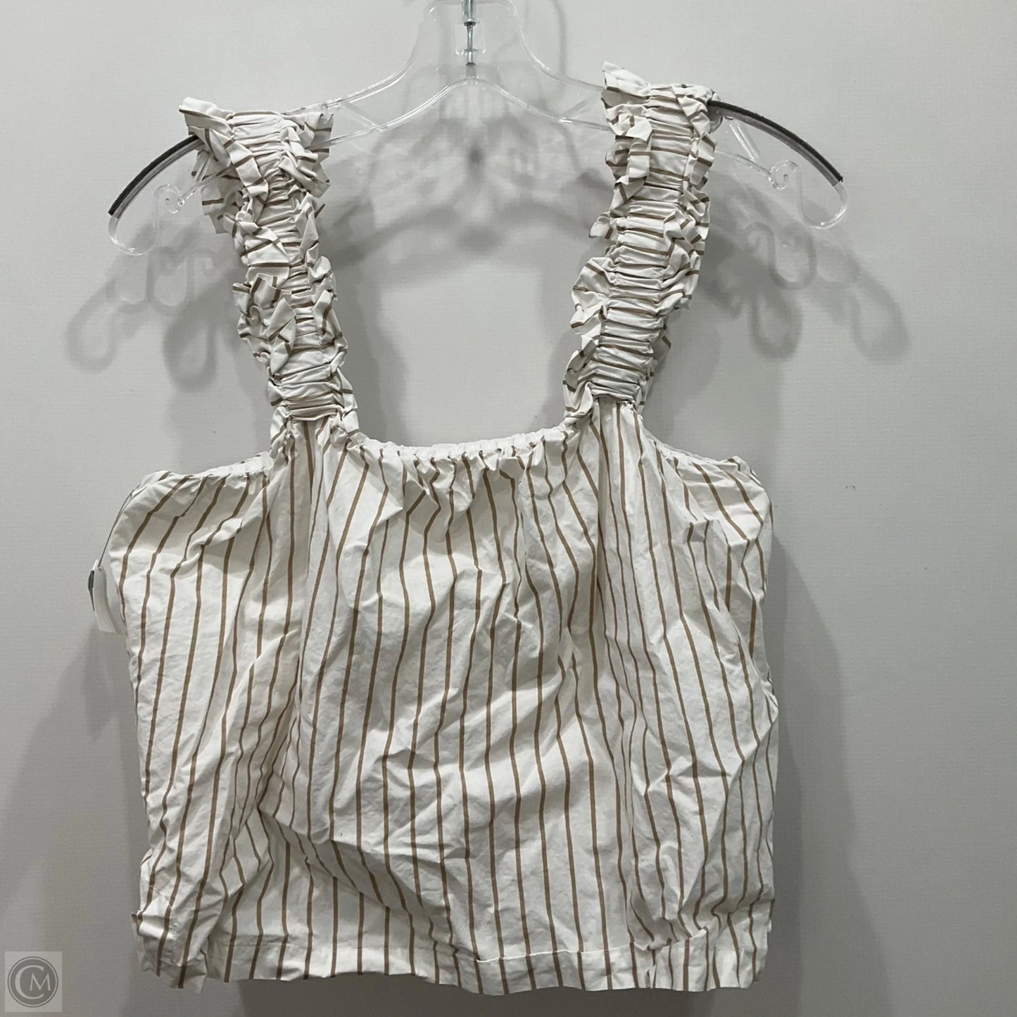 Top Sleeveless By Frame In Striped Pattern, Size: S