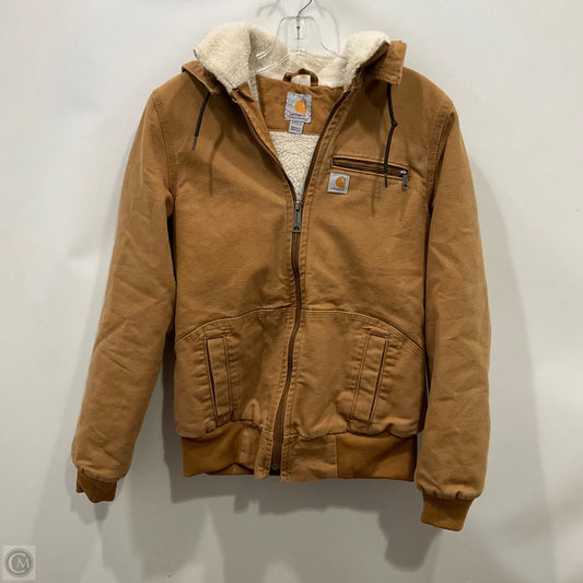 Coat Faux Fur & Sherpa By Carhartt In Brown, Size: Xs