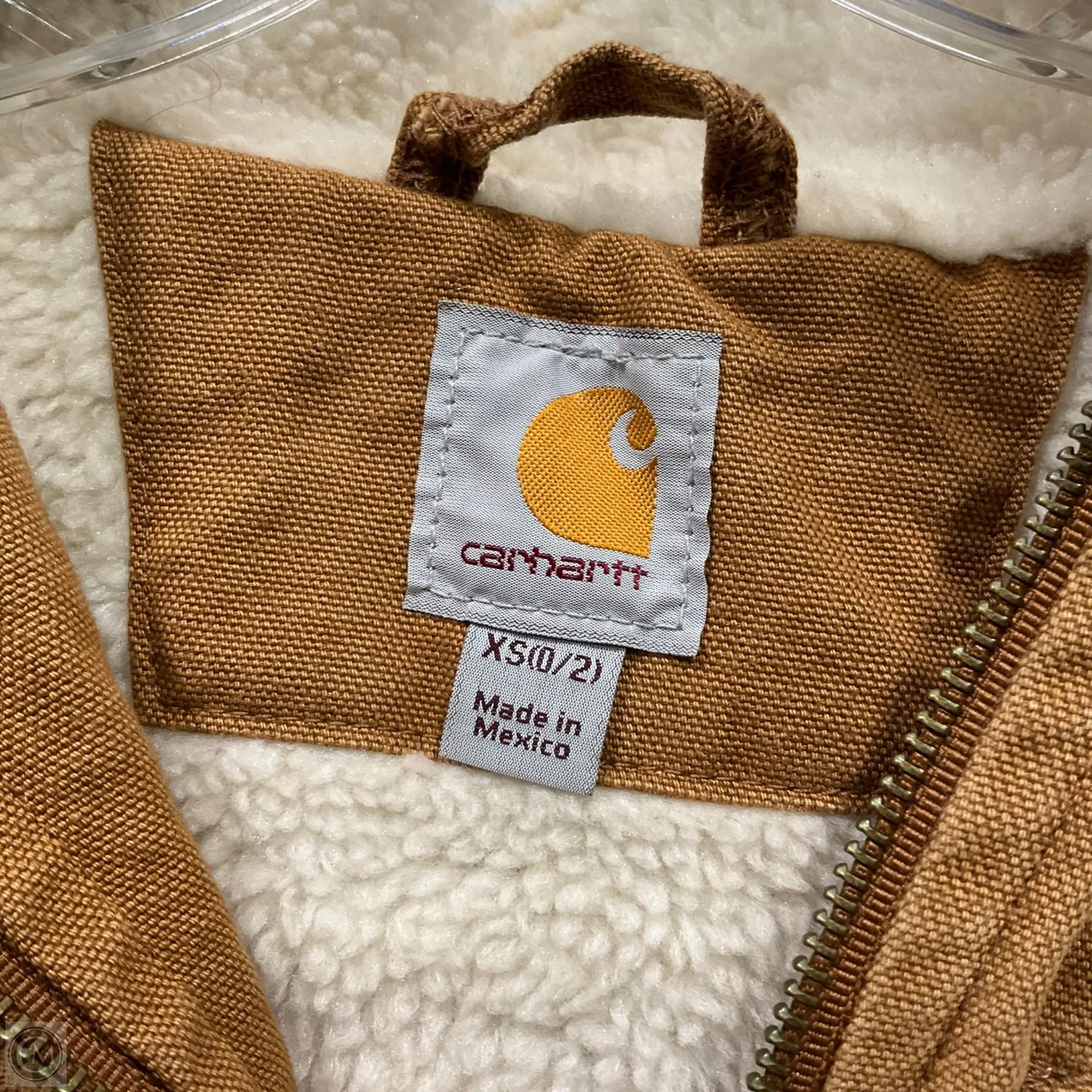 Coat Faux Fur & Sherpa By Carhartt In Brown, Size: Xs