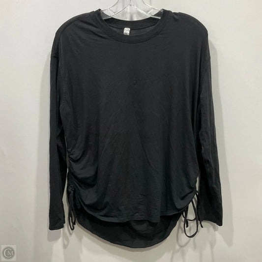 Athletic Top Long Sleeve Crewneck By Lululemon In Black, Size: 6