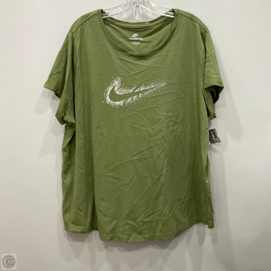Top Short Sleeve By Nike Apparel In Green, Size: 2x