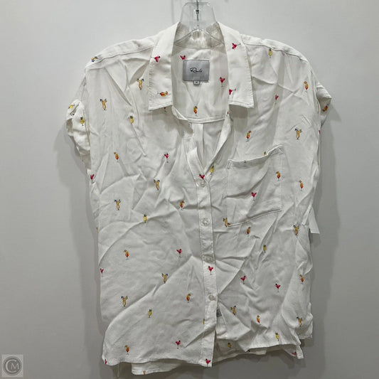 Top Short Sleeve By Rails In White, Size: M