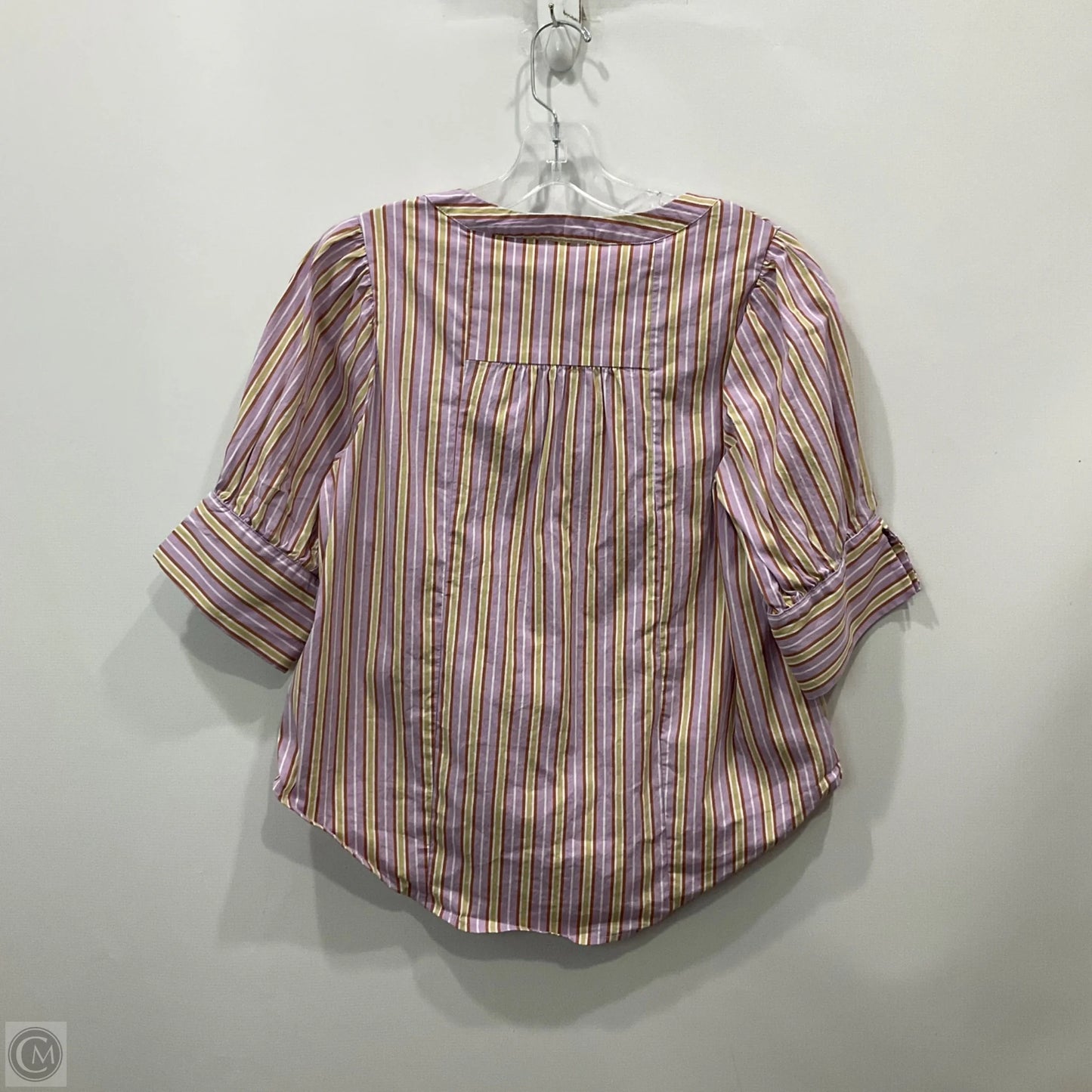 Top Short Sleeve By Maeve In Striped Pattern, Size: M