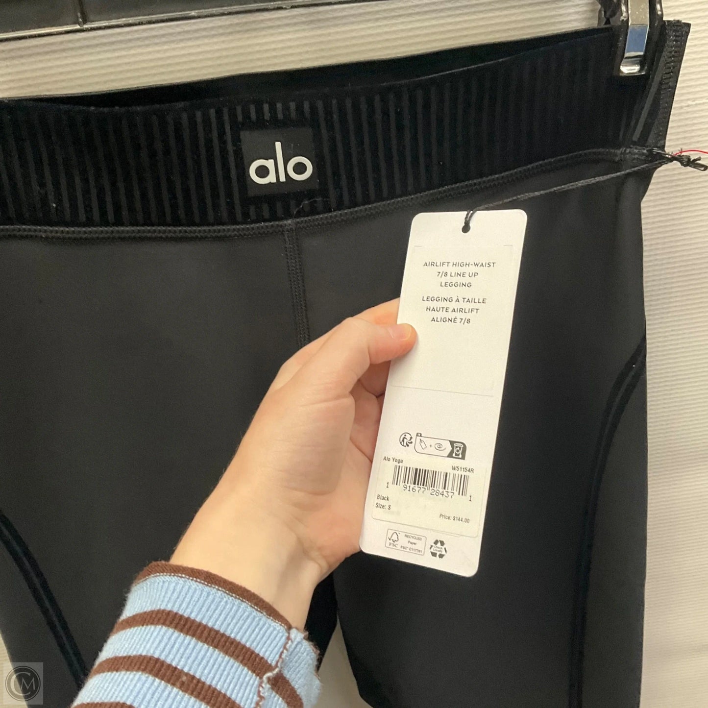 Athletic Leggings By Alo In Black, Size: S