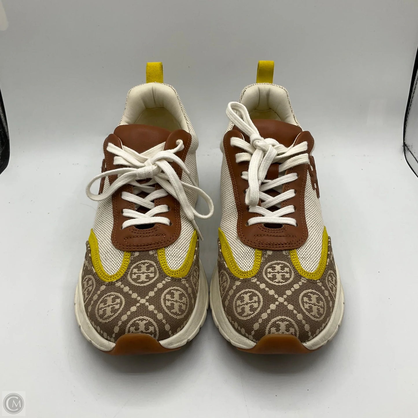 Shoes Designer By Tory Burch In Brown & Cream, Size: 9