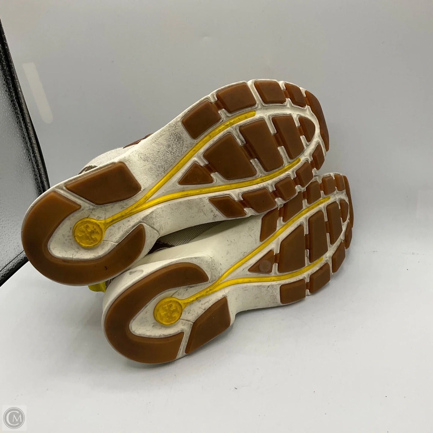 Shoes Designer By Tory Burch In Brown & Cream, Size: 9