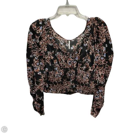 Top Long Sleeve By Free People In Floral Print, Size: M