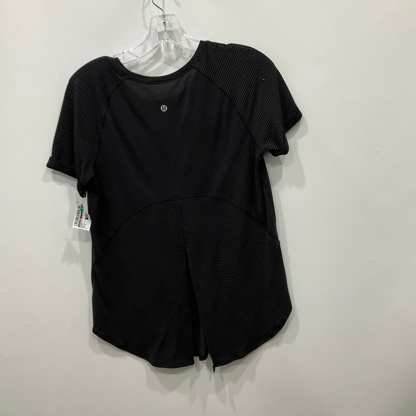 Athletic Top Short Sleeve By Lululemon In Black, Size: 4