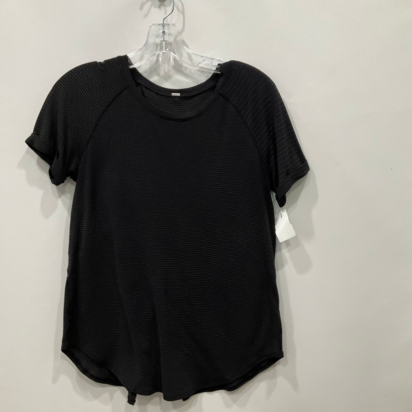 Athletic Top Short Sleeve By Lululemon In Black, Size: 4