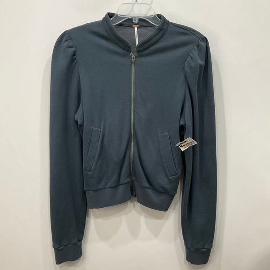 Sweatshirt Hoodie By Free People In Blue, Size: L
