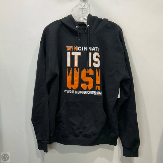 Sweatshirt Hoodie By Jerzees In Black, Size: L