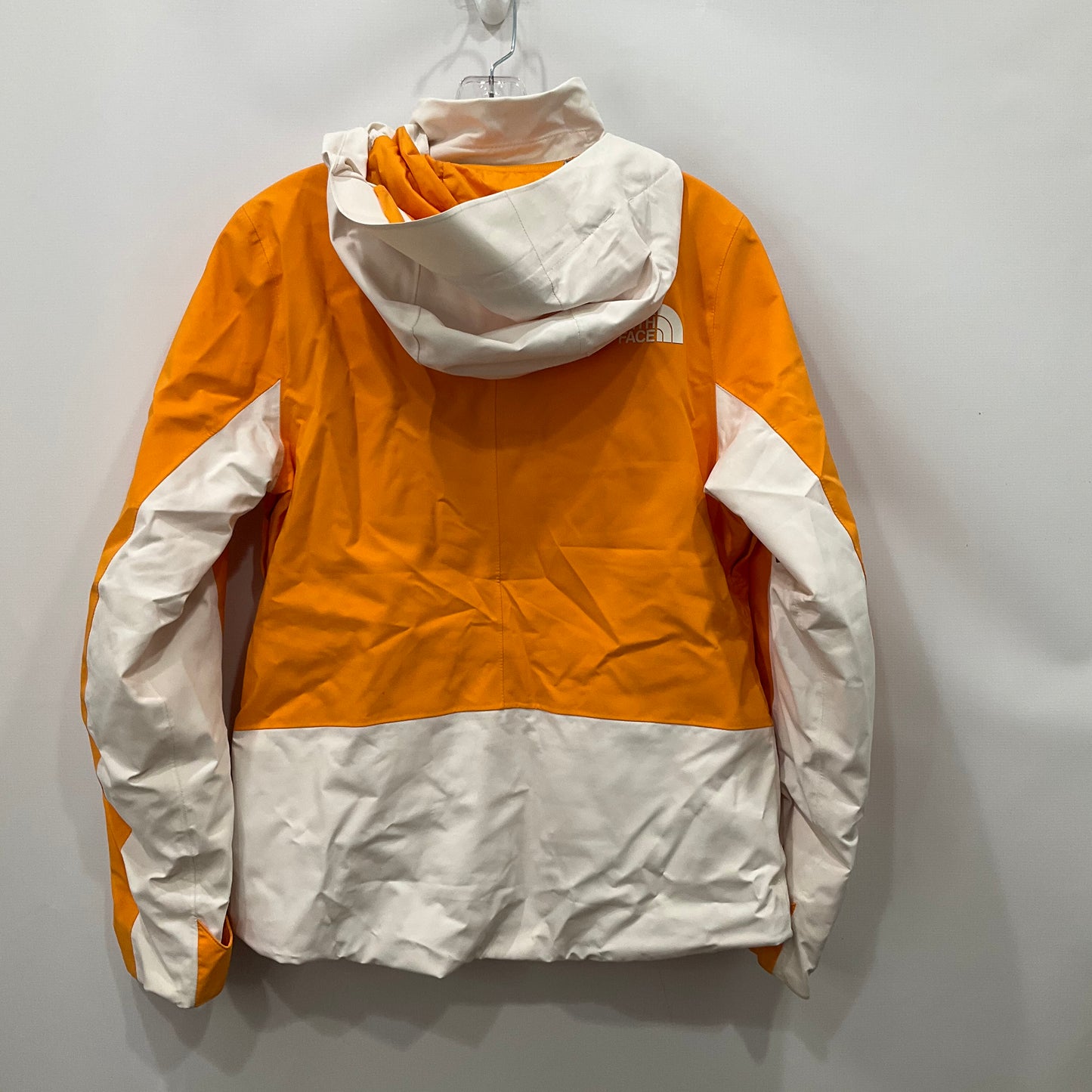 Coat Raincoat By The North Face In Orange & White, Size: M