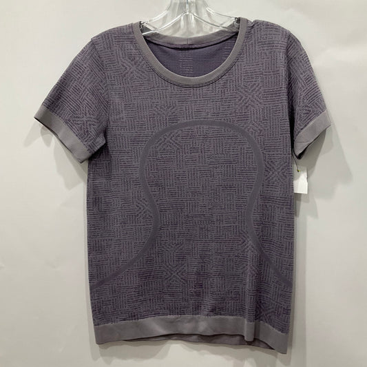 Athletic Top Short Sleeve By Lululemon In Purple, Size: 8