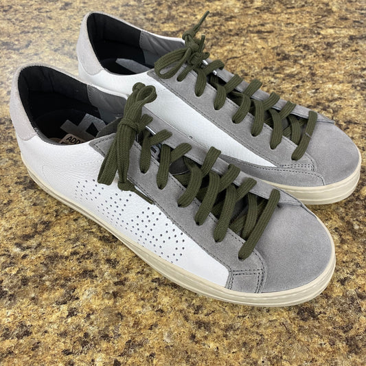 Shoes Sneakers Designer By P448 In Grey & White, Size: 10