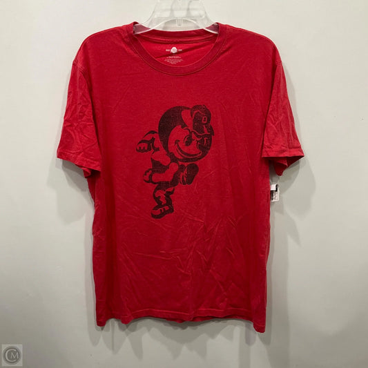 Top Short Sleeve By Cmf In Red, Size: Xl