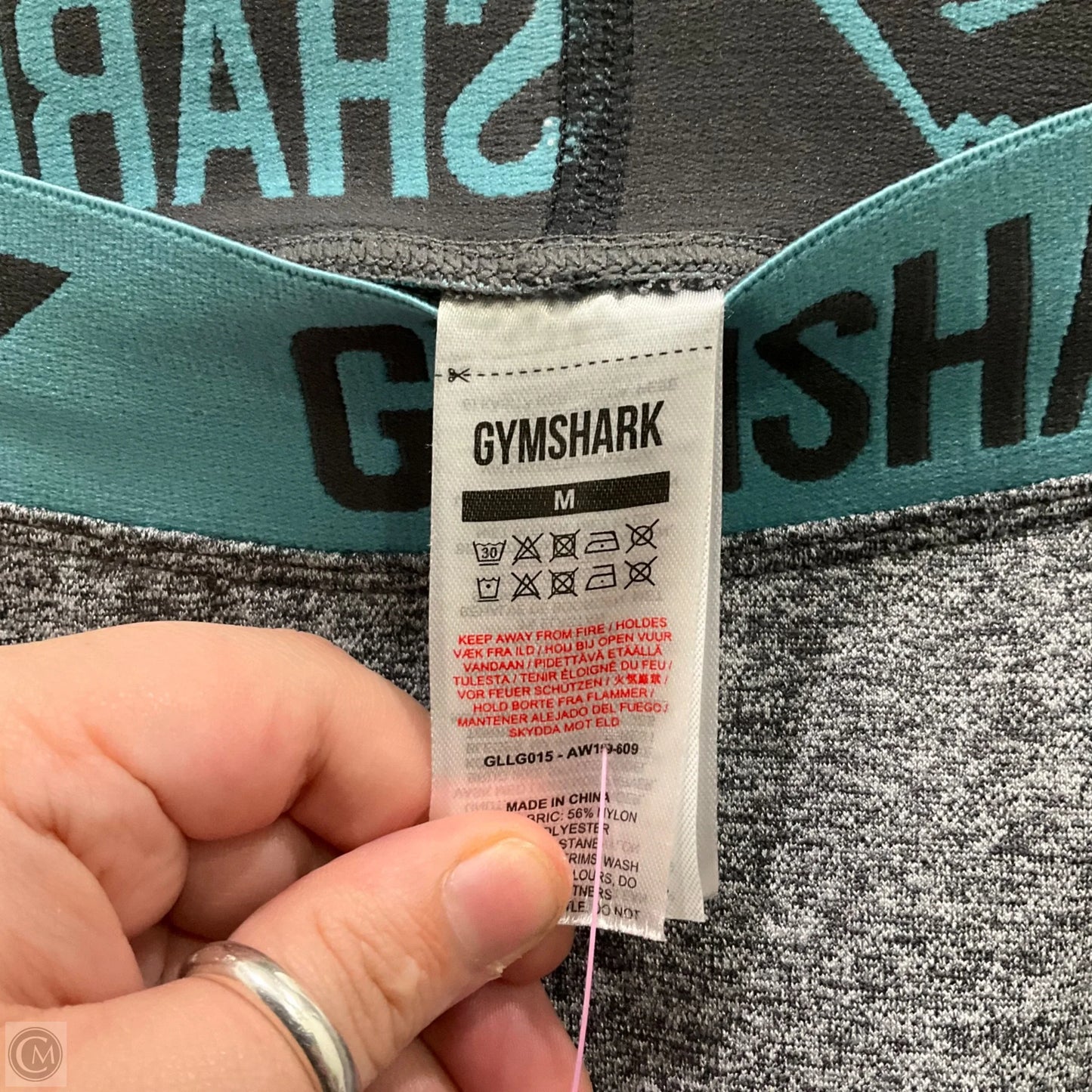 Athletic Leggings By Gym Shark In Grey, Size: M