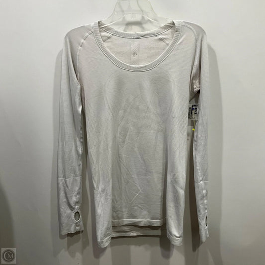Athletic Top Long Sleeve Crewneck By Lululemon In Grey, Size: 8