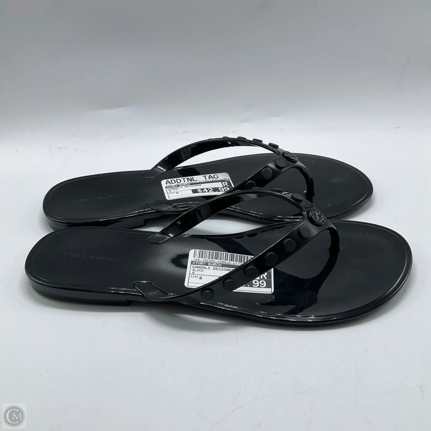 Sandals Designer By Tory Burch In Black, Size: 8