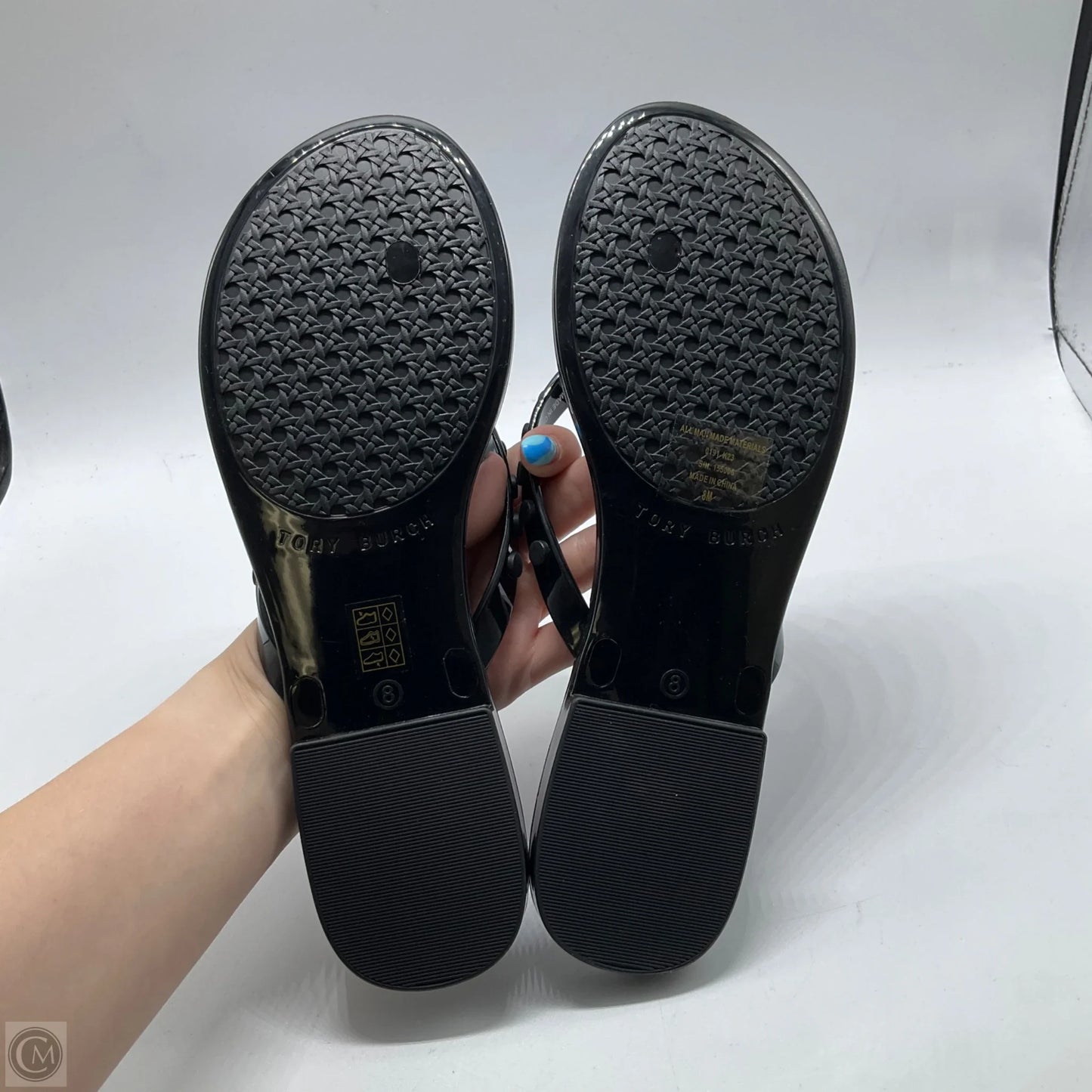 Sandals Designer By Tory Burch In Black, Size: 8