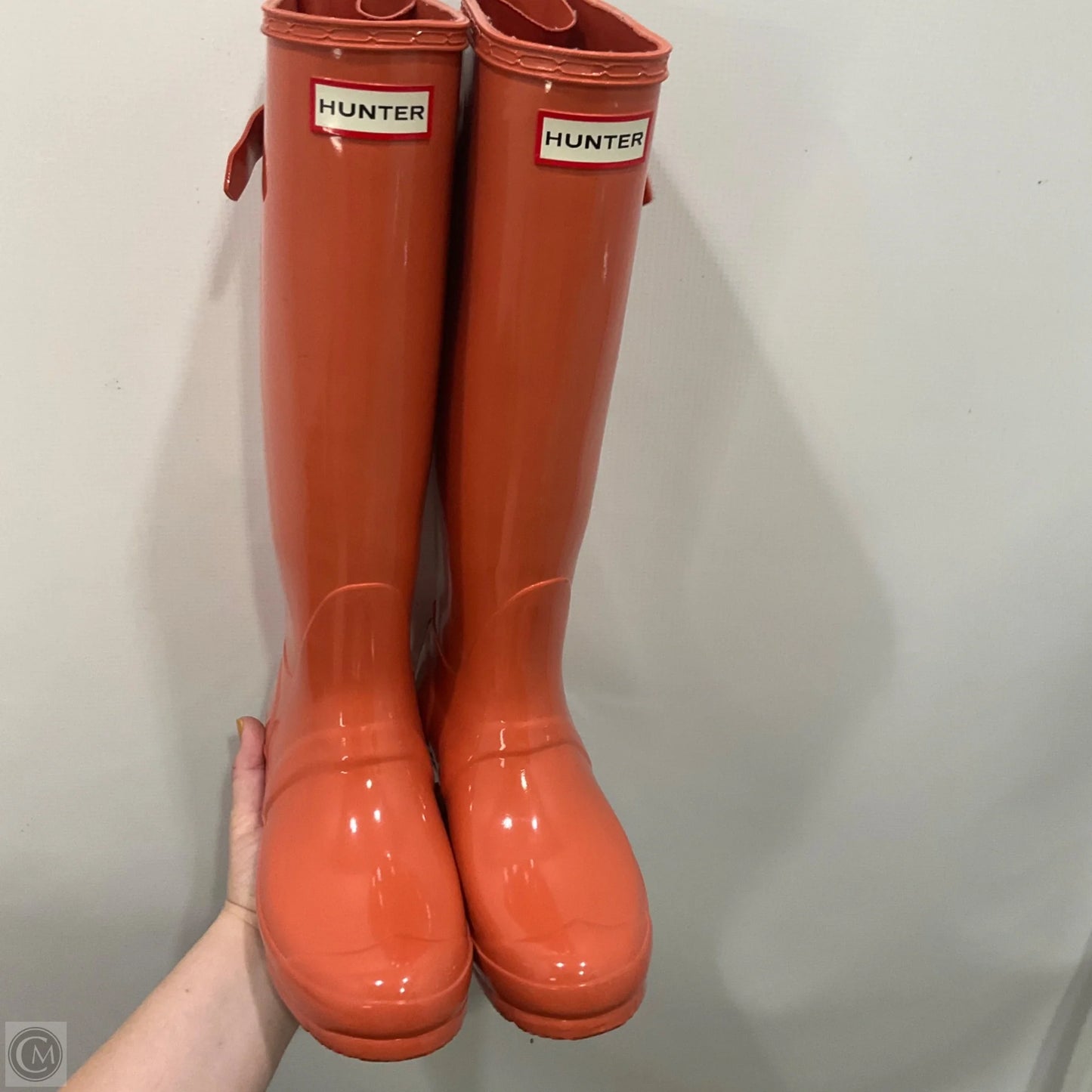 Boots Rain By Hunter In Orange, Size: 6