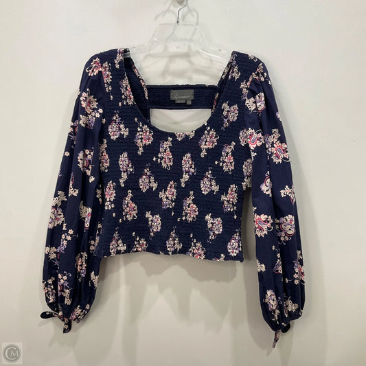 Top Long Sleeve By Anthropologie In Purple, Size: S