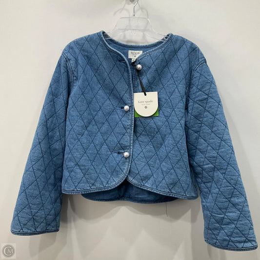 Jacket Designer By Kate Spade In Blue, Size: M