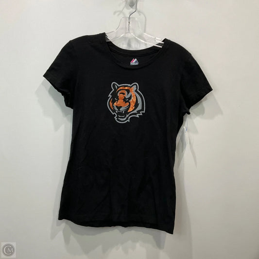 Top Short Sleeve By Majestic In Black, Size: M