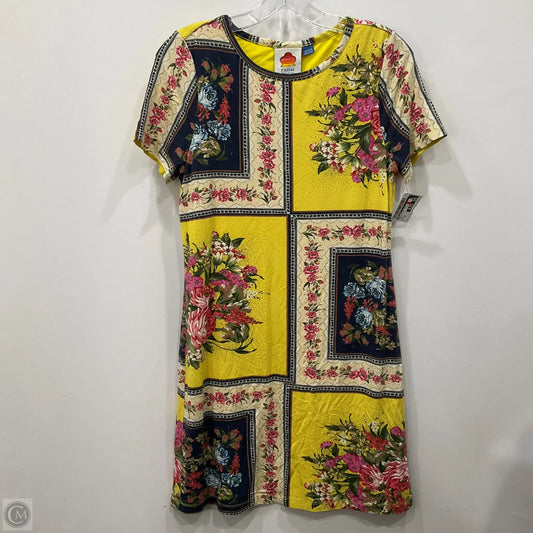 Dress Casual Midi By Farm Rio In Yellow, Size: Xs