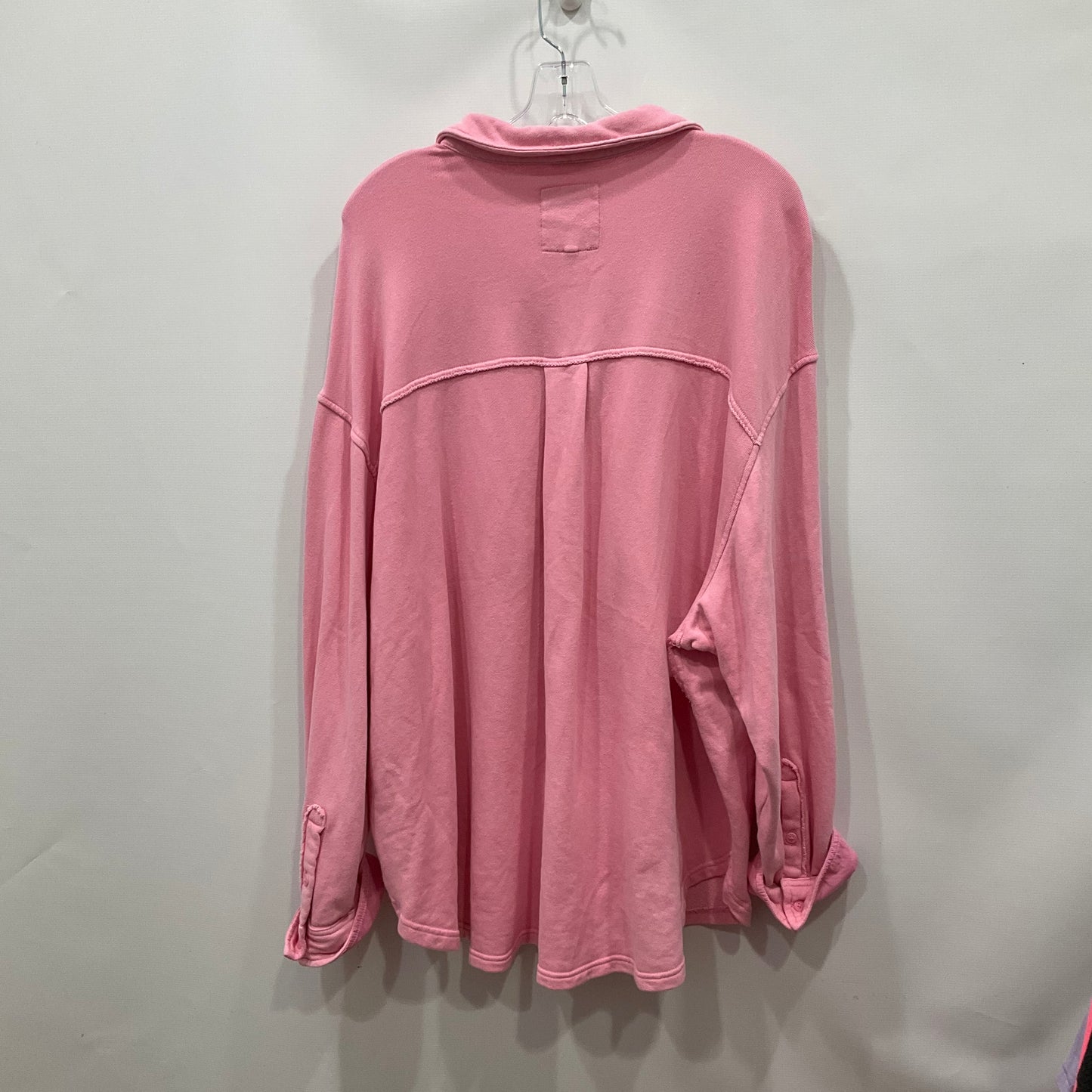 Top Long Sleeve By Aerie In Pink, Size: Xxl