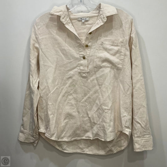 Top Long Sleeve By Madewell In Cream, Size: S