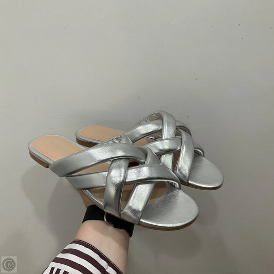 Sandals Designer By Stuart Weitzman In Silver, Size: 8.5