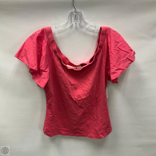Top Short Sleeve By Maeve In Pink, Size: M