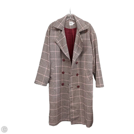 Coat Trench Coat By Princess Polly In Maroon, Size: S