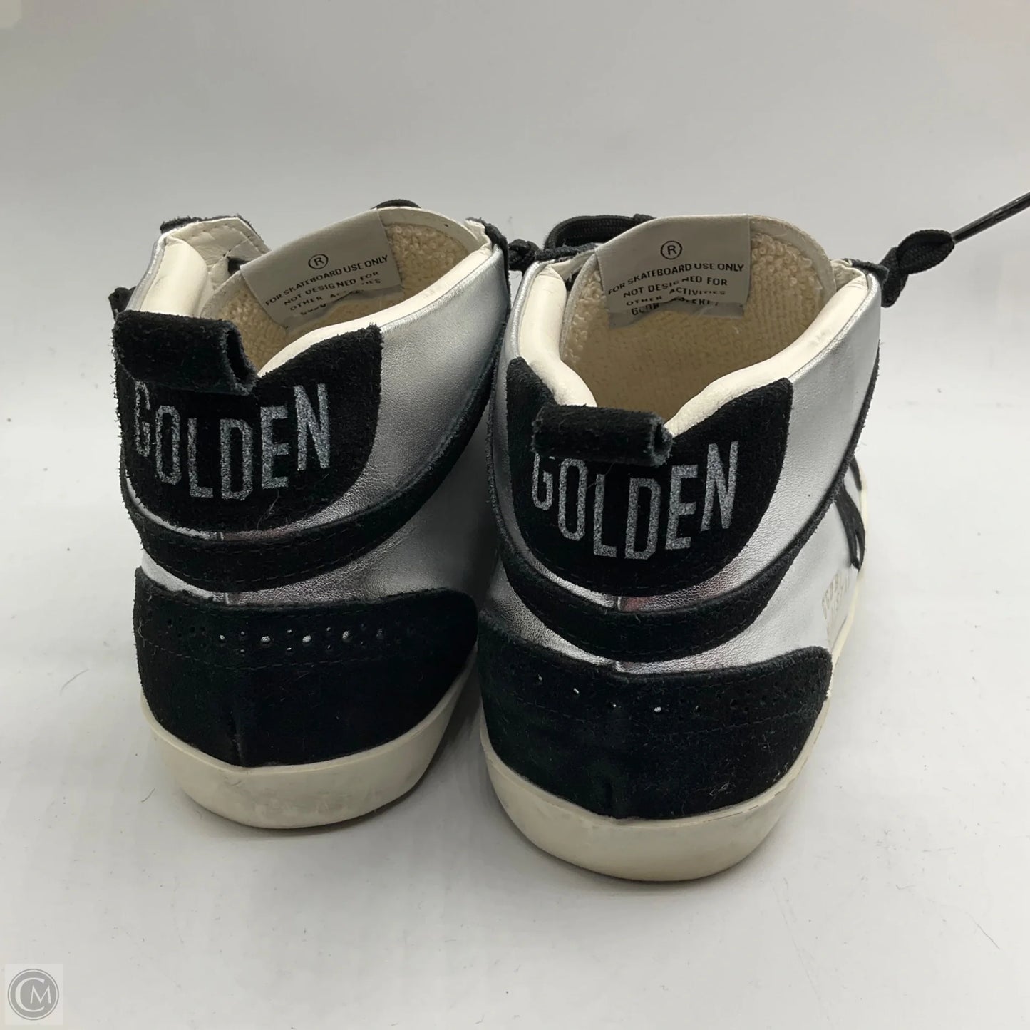 Shoes Luxury Designer By Golden Goose In Silver, Size: 9