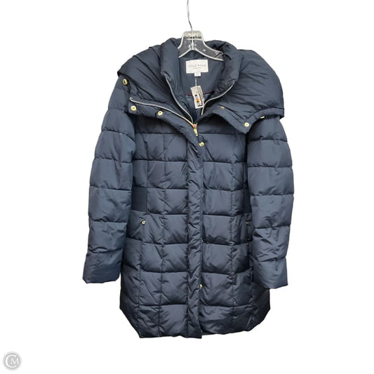 Coat Puffer & Quilted By Cole-haan In Blue, Size: L