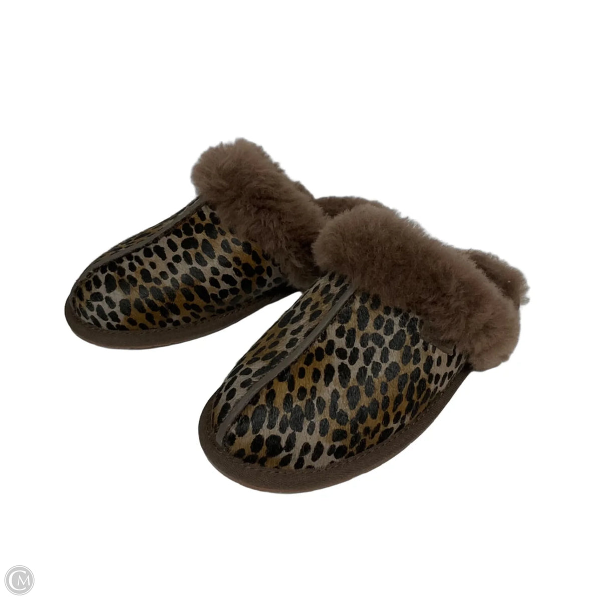 Slippers Designer By Ugg In Brown, Size: 7