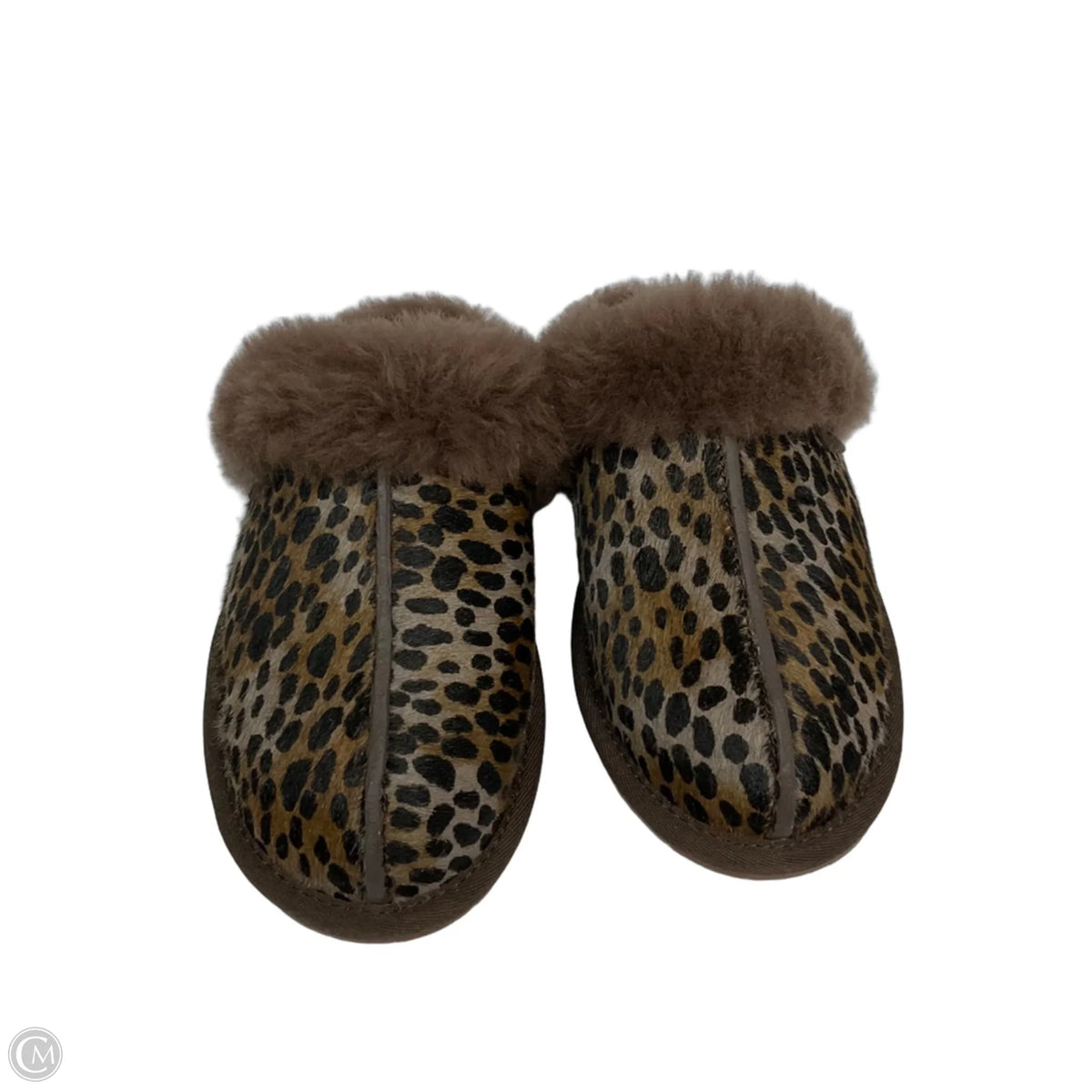Slippers Designer By Ugg In Brown, Size: 7
