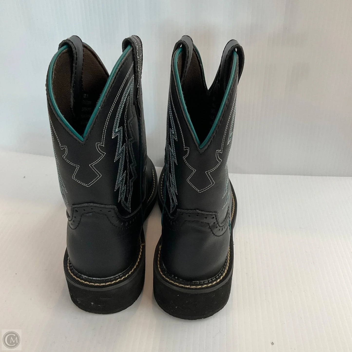 Boots Western By Justin In Black, Size: 7