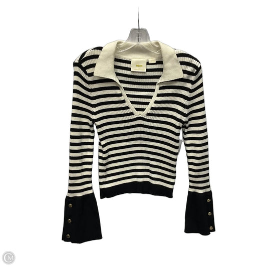 Top Long Sleeve By Maeve In Striped Pattern, Size: M