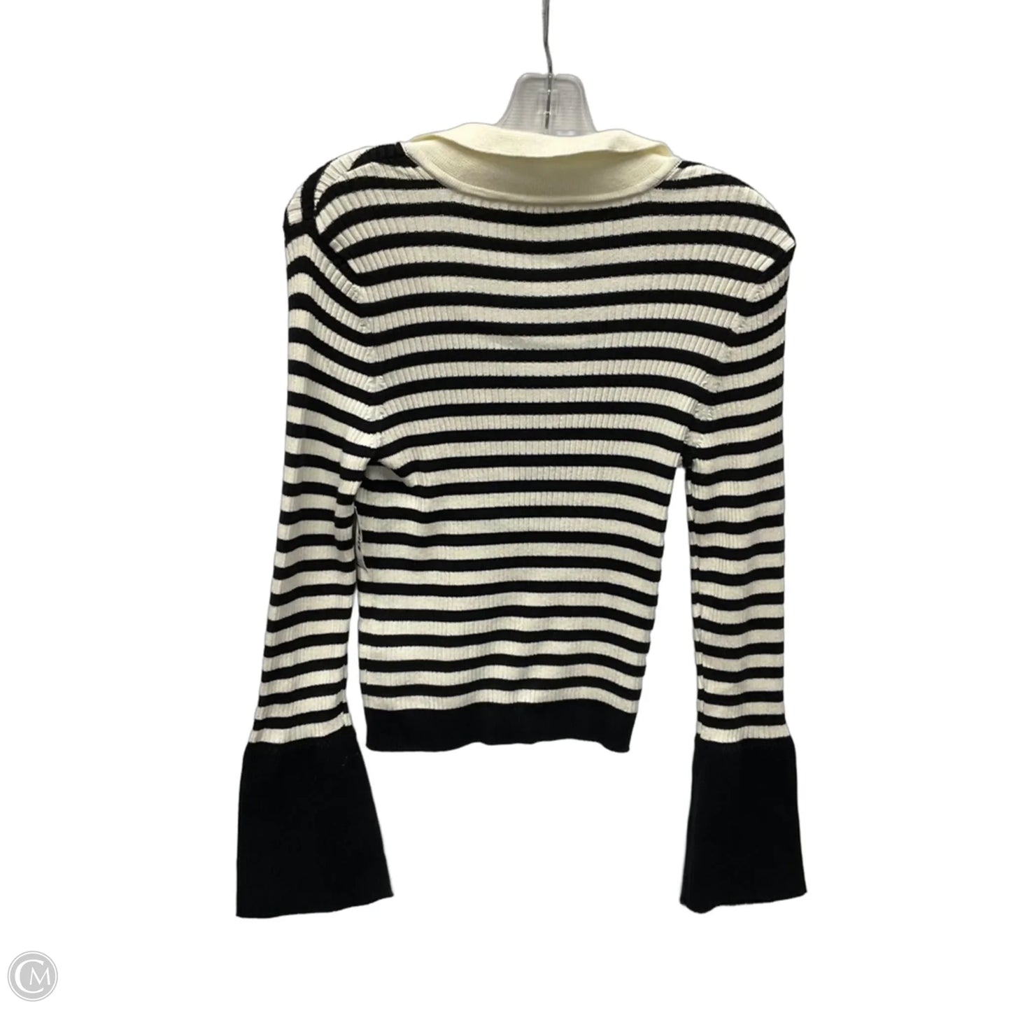 Top Long Sleeve By Maeve In Striped Pattern, Size: M