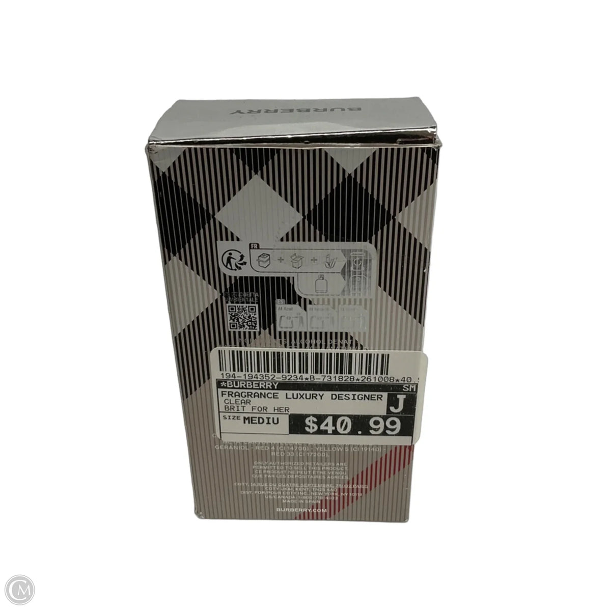 Fragrance Luxury Designer By Burberry, Size: Medium