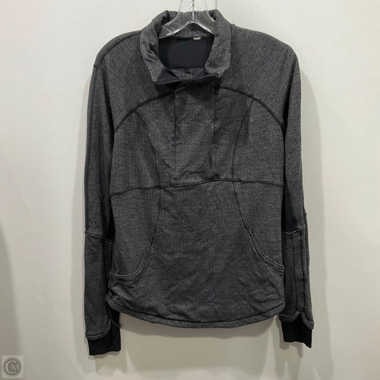 Athletic Top Long Sleeve Collar By Lululemon In Black, Size: 6