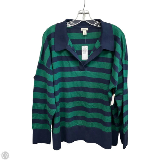 Top Long Sleeve By L.l. Bean In Striped Pattern, Size: 2x