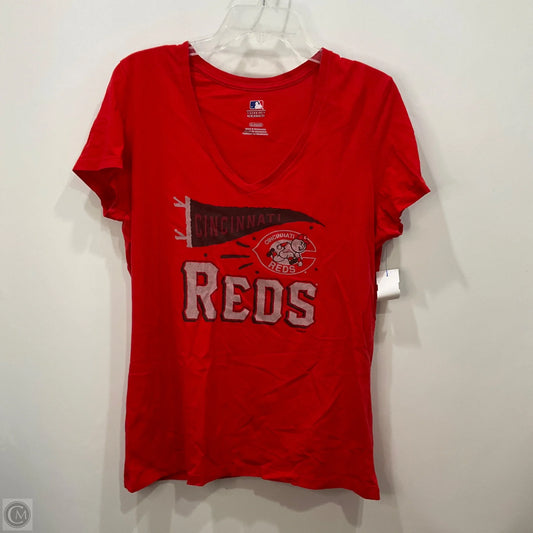 Top Short Sleeve By MLB In Red, Size: Xl