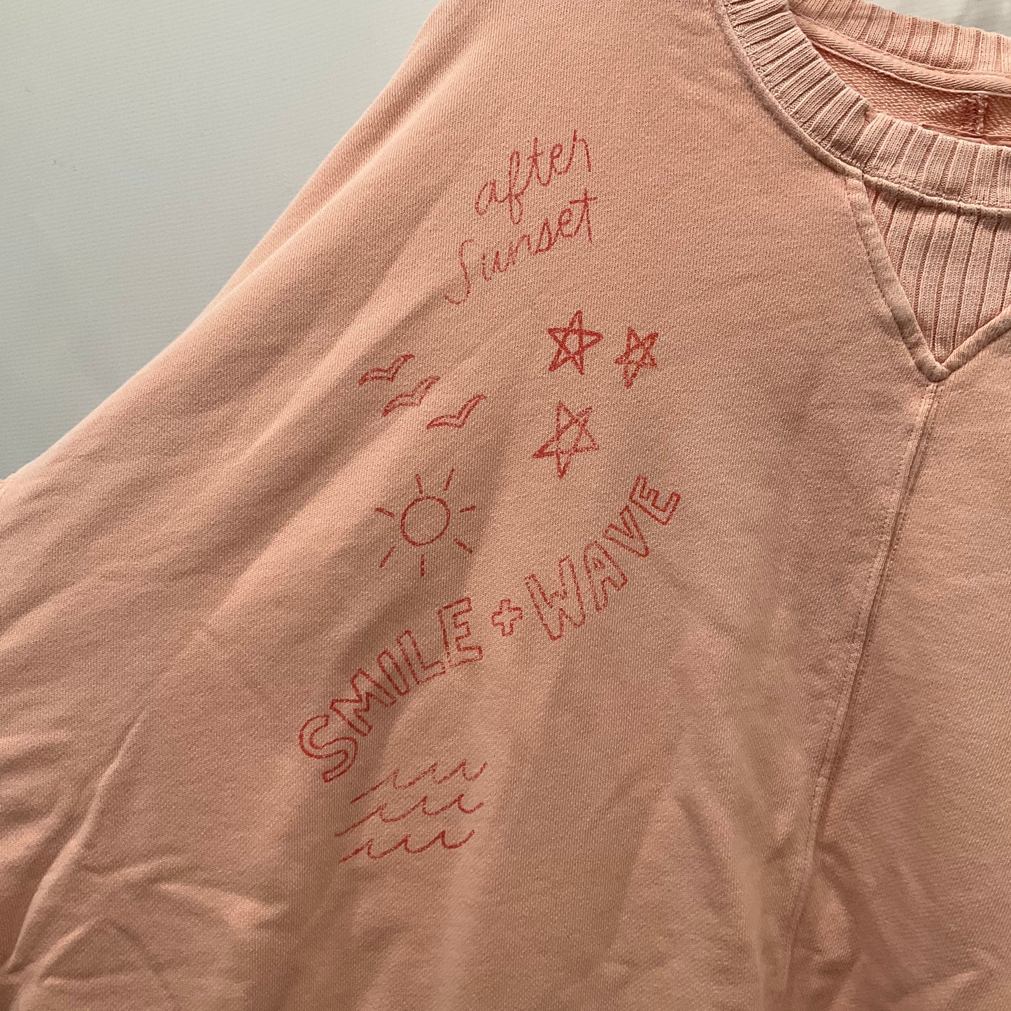 Sweatshirt Crewneck By Aerie In Pink, Size: Xxl